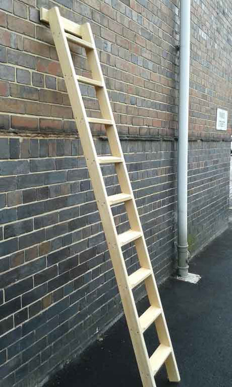 timber shelf ladder