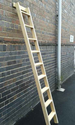 timber shelf ladder
